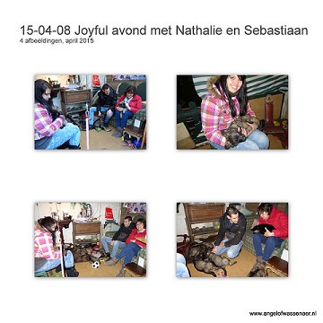 Nathalie met haar nieuwe vriend Sebastiaan en z'n mama